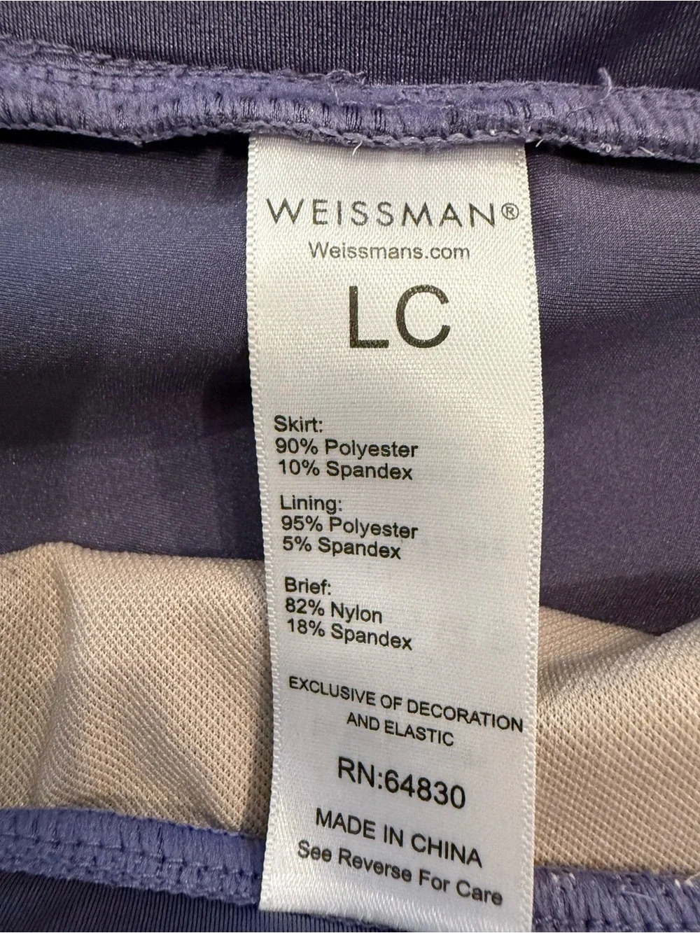 Weissman Purple and White Lace Dance Crop Top and Skirt Set